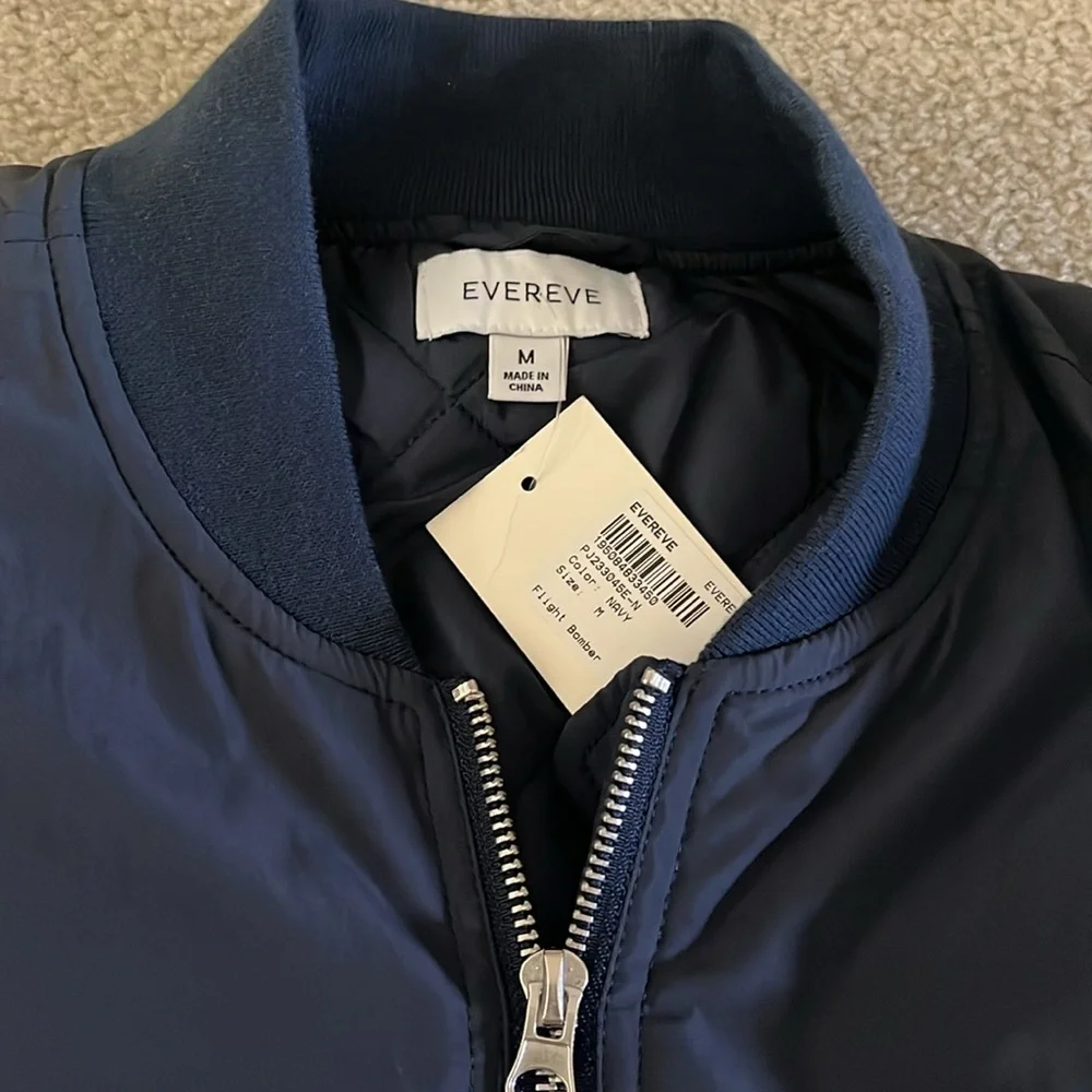 Evereve navy Flight Bomber Jacket - Picture 3 of 4